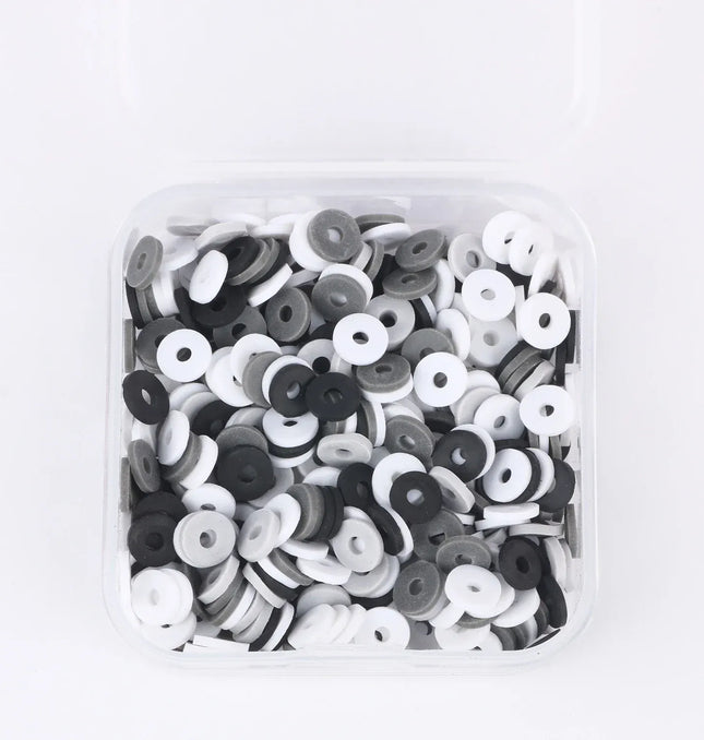 500Pcs/Box 6mm Recyclable Polymer Clay Disc Loose Charms Beads Boho 34 Colors Wristband Handmade Spacer Beads For Jewelry Making