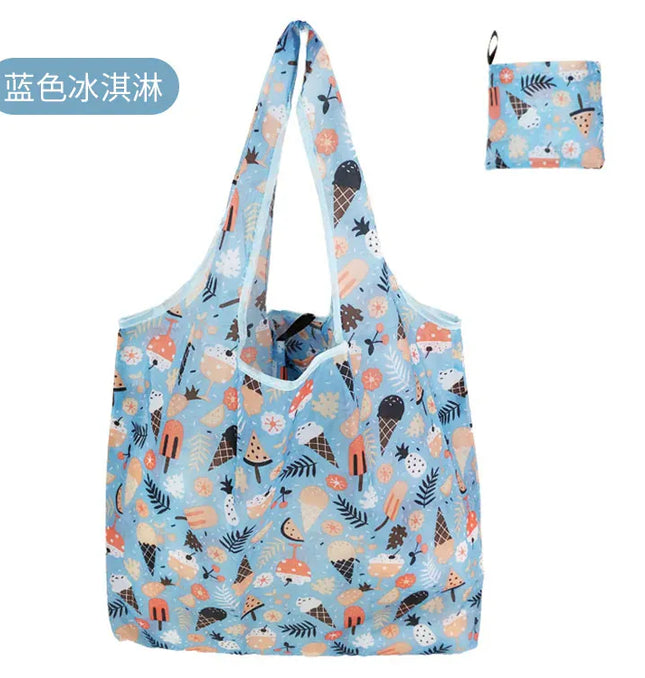Large Shopping Bag Reusable Eco Bag Grocery Package Beach Toy Storage Bags Shoulder Shopping Pouch Foldable Tote Pouch Package