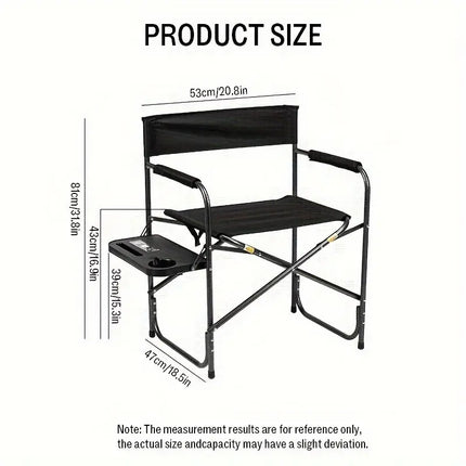 Outdoor Folding Chair with Side Table - Your Versatile Camping Companion