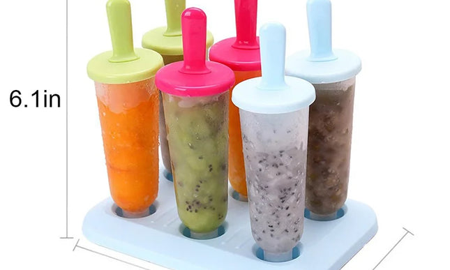 Ice Pop Molds Reusable Popsicle Cube Maker