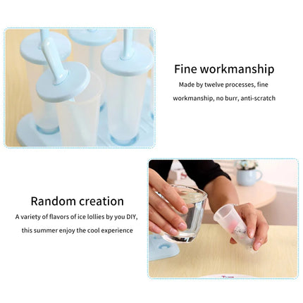 NNEOBA Ice Pop Molds Reusable Popsicle Cube Maker