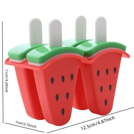 4 Grid Silicone Pop Molds Reusable Cream Maker