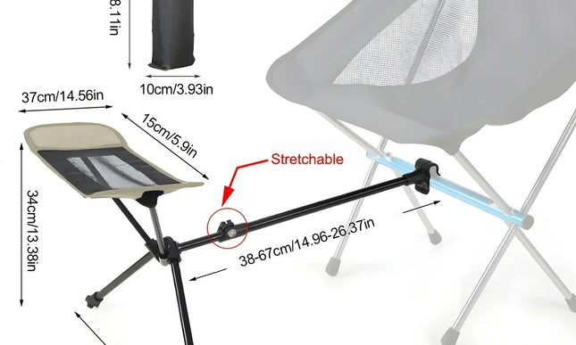 Outdoor Portable Folding Chair with Footrest