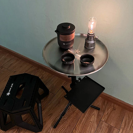 Outdoor Portable Folding Table with Shelf