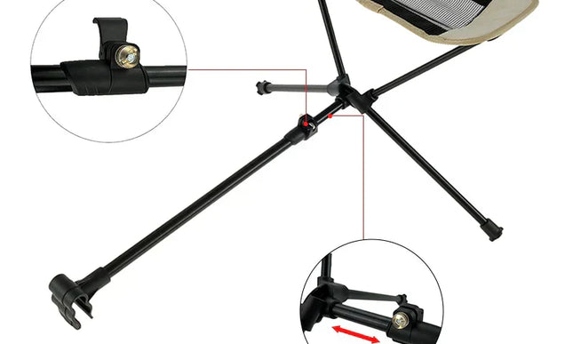 Outdoor Portable Folding Chair with Footrest