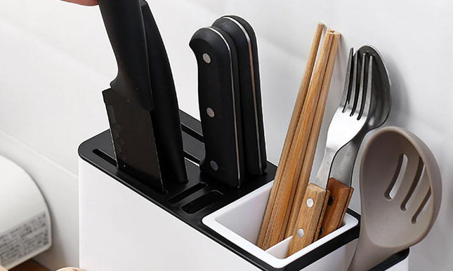 Space-Saving Kitchen Organizer for Tableware and Essentials