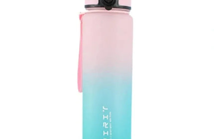 EcoWarra 1000ml-pink 500ML/650ML/750ML/1000ML Sports Water Bottle Motivational Leak Proof Portable Reusable Plastic Cups Outdoor Travel Gym Jugs