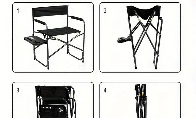 Outdoor Folding Chair with Side Table - Your Versatile Camping Companion