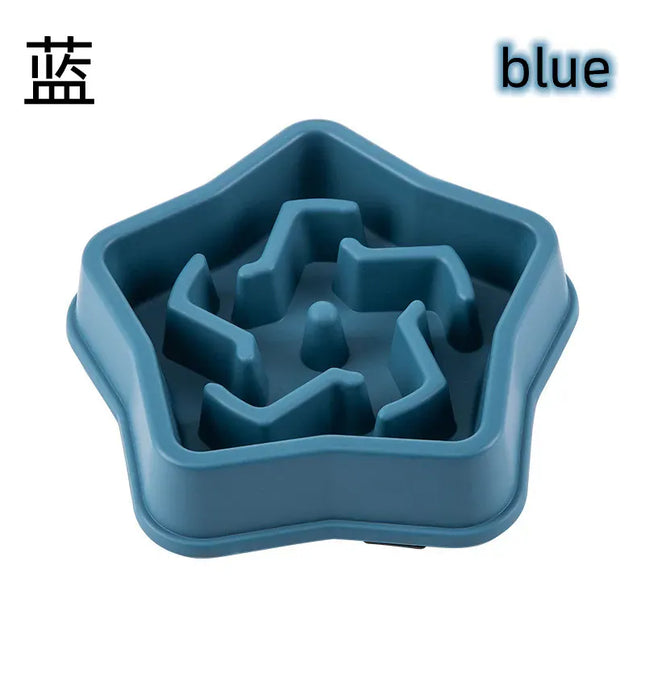 EcoWarra Picture color Pet Cat Dog Slow Food Bowl Fat Help Healthy Round Anti-choking Thickened And Non-slip Multiple Colors Shapes