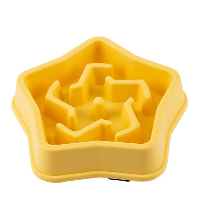 Pet Cat Dog Slow Food Bowl Fat Help Healthy Round Anti-choking Thickened And Non-slip Multiple Colors Shapes
