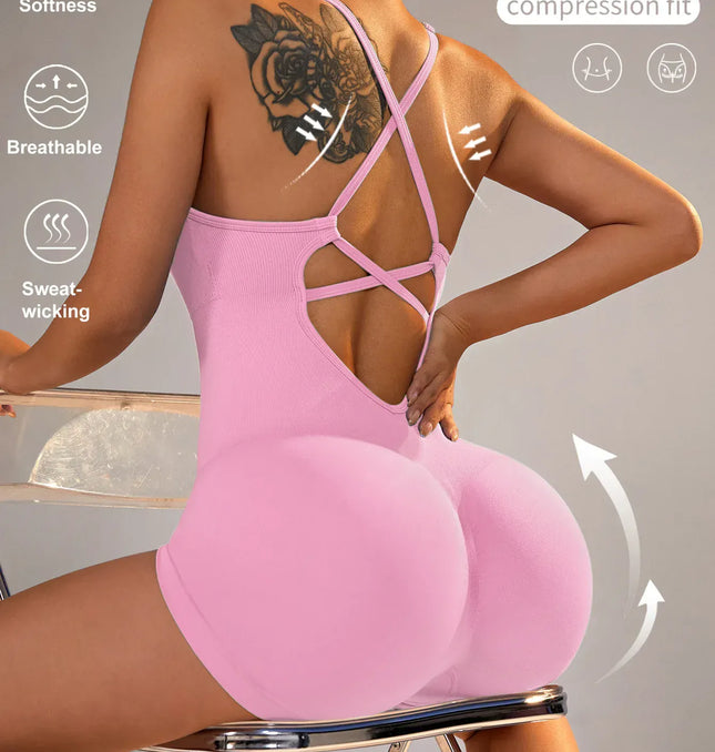 15 Color One Piece Jumpsuit Shorts Elasticity Bodysuit Yoga Sports Workout Gym Set Women Clothes Sportswear Fitness Overalls