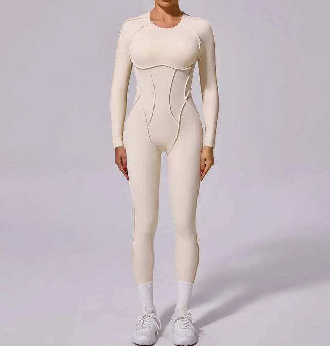 Seamless Yoga Jumpsuits Sports Fitness Splicing Hip-lifting One-Piece Hollow-out Beauty Back Gym Workout Bodysuits for Women