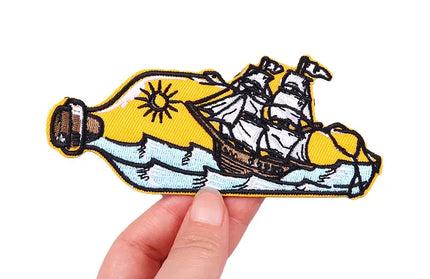Outdoor Nature Camping Traveler Embroidered Patch Iron On Patches For Clothing Thermoadhesive Patches Hiking Patch For Backpack