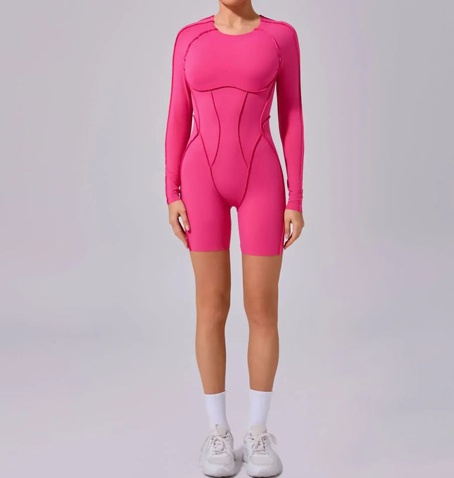 Seamless Yoga Jumpsuits Sports Fitness Splicing Hip-lifting One-Piece Hollow-out Beauty Back Gym Workout Bodysuits for Women