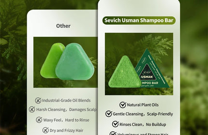 120g Usman Grass & Platycladus Shampoo Soap Strengthen Hair Root Growth Shampoo Bar Natural Herbal Hair loss treatment Hair Care