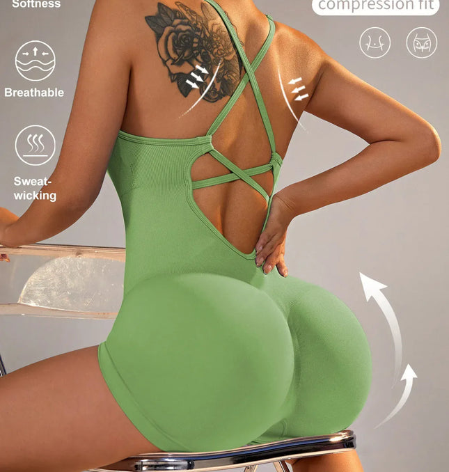 15 Color One Piece Jumpsuit Shorts Elasticity Bodysuit Yoga Sports Workout Gym Set Women Clothes Sportswear Fitness Overalls