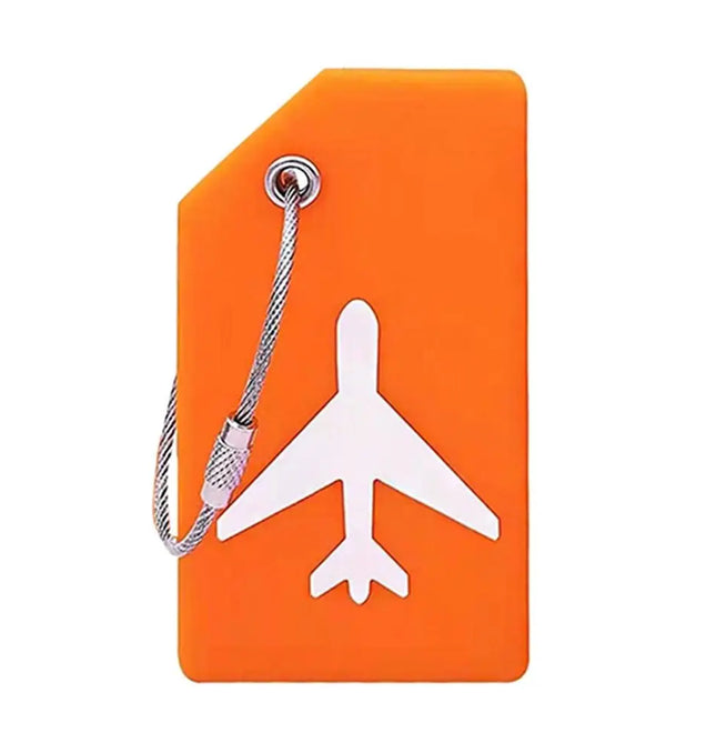 Aluminium Travel Luggage Tags Reusable Suitcase Baggage Labels Holiday Suitcase Labels Travel Bag ID Plane Identifier With Ropes