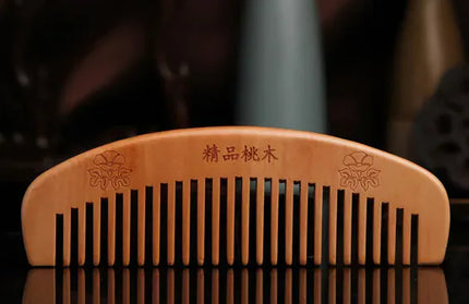 EcoWarra NO.4 Natural Peach Wood Hair Comb Close Teeth Anti-static Head Massage Hair Care Wooden kids Brushes children Combs Baby Hair Care