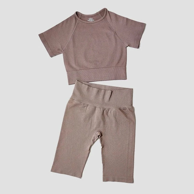 Yoga Set Seamless Women's Sportswear Workout Clothes Athletic Wear Gym Legging Fitness Bra Crop Top Long Sleeve Sports Suits