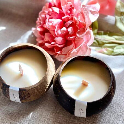 Coconut Wax Candle in Coconut Shell - Eco-Friendly and Sustainable Home Decor-4