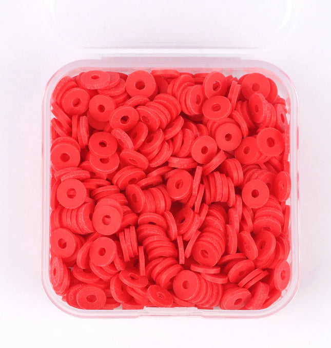 500Pcs/Box 6mm Recyclable Polymer Clay Disc Loose Charms Beads Boho 34 Colors Wristband Handmade Spacer Beads For Jewelry Making