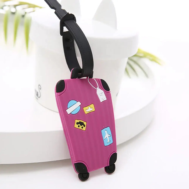 Aluminium Travel Luggage Tags Reusable Suitcase Baggage Labels Holiday Suitcase Labels Travel Bag ID Plane Identifier With Ropes