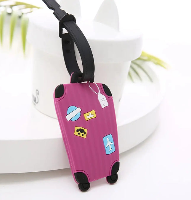 Aluminium Travel Luggage Tags Reusable Suitcase Baggage Labels Holiday Suitcase Labels Travel Bag ID Plane Identifier With Ropes