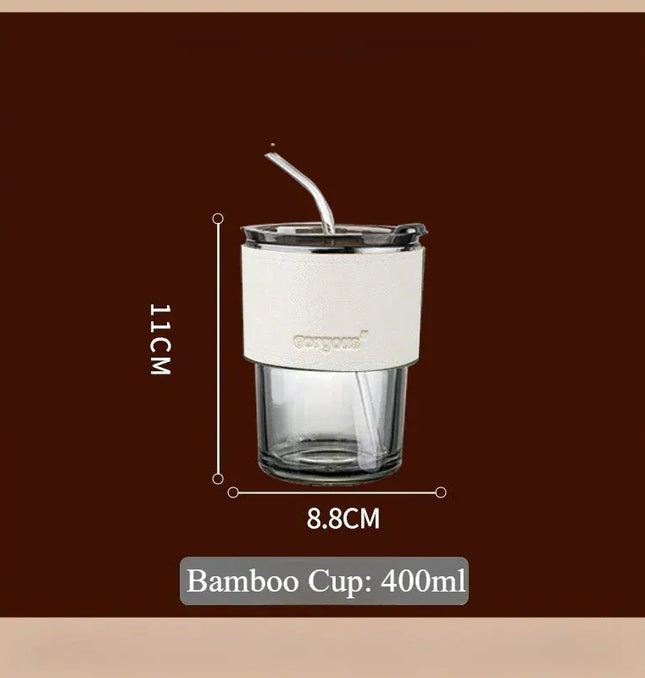 EcoWarra Grey Cup With White Glass Sipper Cups Reusable Spill-Proof Drinking Cups with Lid Straw for Birthday Party Travel Xmas Juice Mug Water Bottle Cups