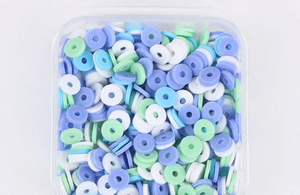 500Pcs/Box 6mm Recyclable Polymer Clay Disc Loose Charms Beads Boho 34 Colors Wristband Handmade Spacer Beads For Jewelry Making