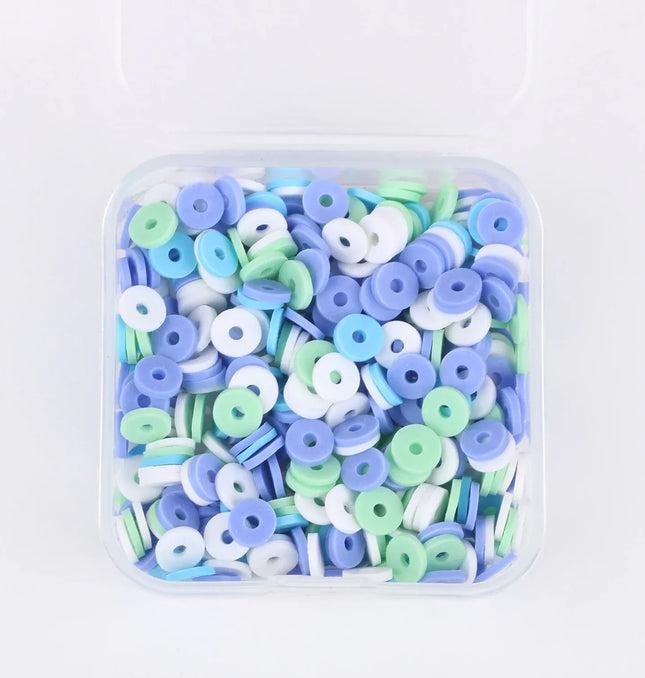 500Pcs/Box 6mm Recyclable Polymer Clay Disc Loose Charms Beads Boho 34 Colors Wristband Handmade Spacer Beads For Jewelry Making