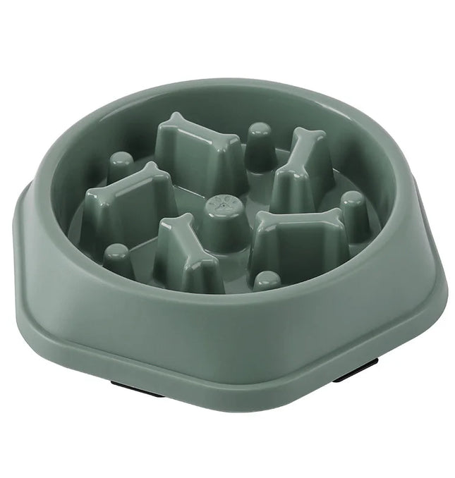 Pet Cat Dog Slow Food Bowl Fat Help Healthy Round Anti-choking Thickened And Non-slip Multiple Colors Shapes