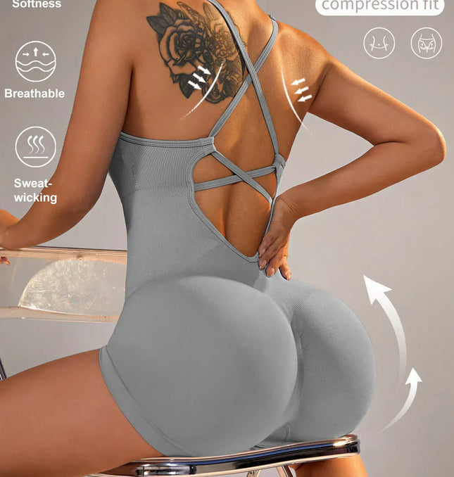 15 Color One Piece Jumpsuit Shorts Elasticity Bodysuit Yoga Sports Workout Gym Set Women Clothes Sportswear Fitness Overalls