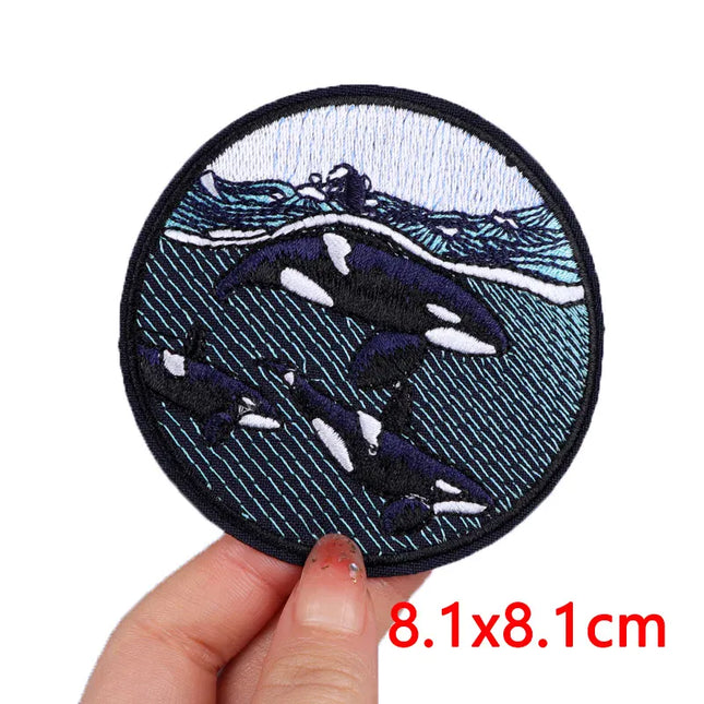 Outdoor Nature Camping Traveler Embroidered Patch Iron On Patches For Clothing Thermoadhesive Patches Hiking Patch For Backpack