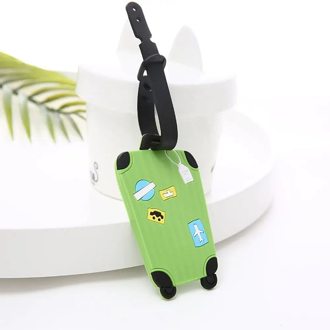 Aluminium Travel Luggage Tags Reusable Suitcase Baggage Labels Holiday Suitcase Labels Travel Bag ID Plane Identifier With Ropes