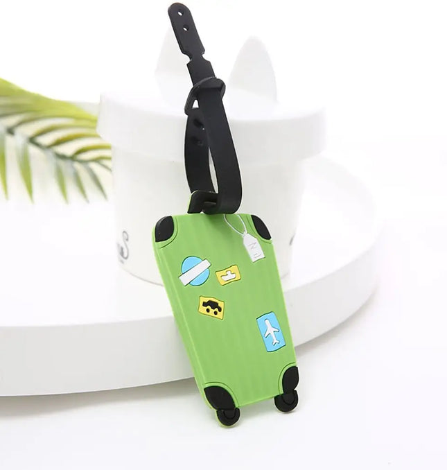 Aluminium Travel Luggage Tags Reusable Suitcase Baggage Labels Holiday Suitcase Labels Travel Bag ID Plane Identifier With Ropes