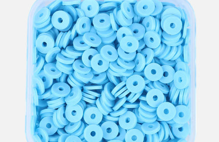 500Pcs/Box 6mm Recyclable Polymer Clay Disc Loose Charms Beads Boho 34 Colors Wristband Handmade Spacer Beads For Jewelry Making