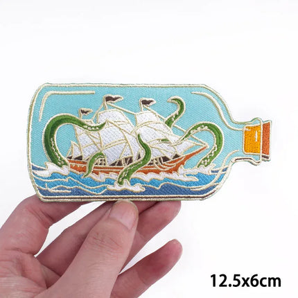 Outdoor Nature Camping Traveler Embroidered Patch Iron On Patches For Clothing Thermoadhesive Patches Hiking Patch For Backpack