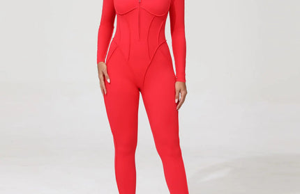 Seamless Yoga Jumpsuits Sports Fitness Zipper Hip-lifting Short-sleeved Backless Dance Workout Gym Shorts Bodysuits for Women