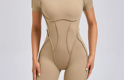 Seamless Yoga Jumpsuits Sports Fitness Splicing Hip-lifting One-Piece Hollow-out Beauty Back Gym Workout Bodysuits for Women