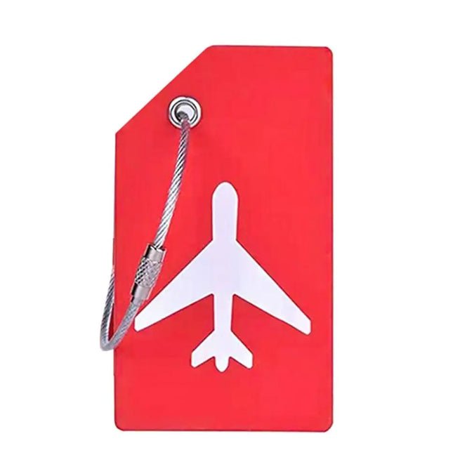 Aluminium Travel Luggage Tags Reusable Suitcase Baggage Labels Holiday Suitcase Labels Travel Bag ID Plane Identifier With Ropes