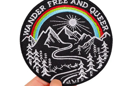 Outdoor Nature Camping Traveler Embroidered Patch Iron On Patches For Clothing Thermoadhesive Patches Hiking Patch For Backpack