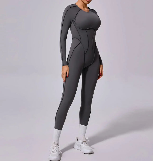 Seamless Yoga Jumpsuits Sports Fitness Splicing Hip-lifting One-Piece Hollow-out Beauty Back Gym Workout Bodysuits for Women
