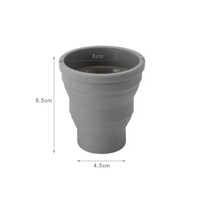 EcoWarra 1-20Sets 180ML Folding Cup Mini Retractable Cup Silicone Portable Teacup Outdoor Travel Coffee Telescopic Drinking Mug with Lid