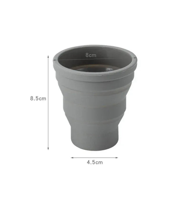 EcoWarra 1-20Sets 180ML Folding Cup Mini Retractable Cup Silicone Portable Teacup Outdoor Travel Coffee Telescopic Drinking Mug with Lid
