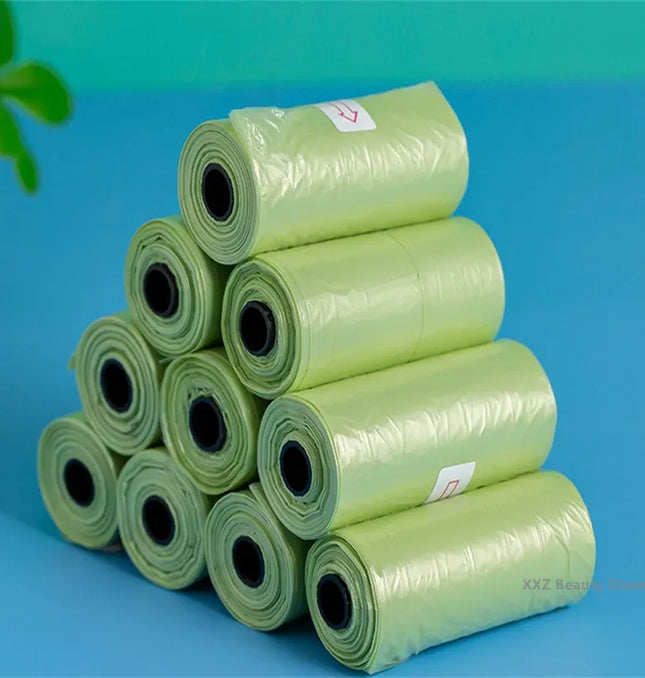 EcoWarra 1/5/10 Rolls Biodegradable Pet Supplies Dog Poop Bags For Waste Refuse Cleanup Puppy Cat Pooper Scooper Bag Rolls Outdoor Clean