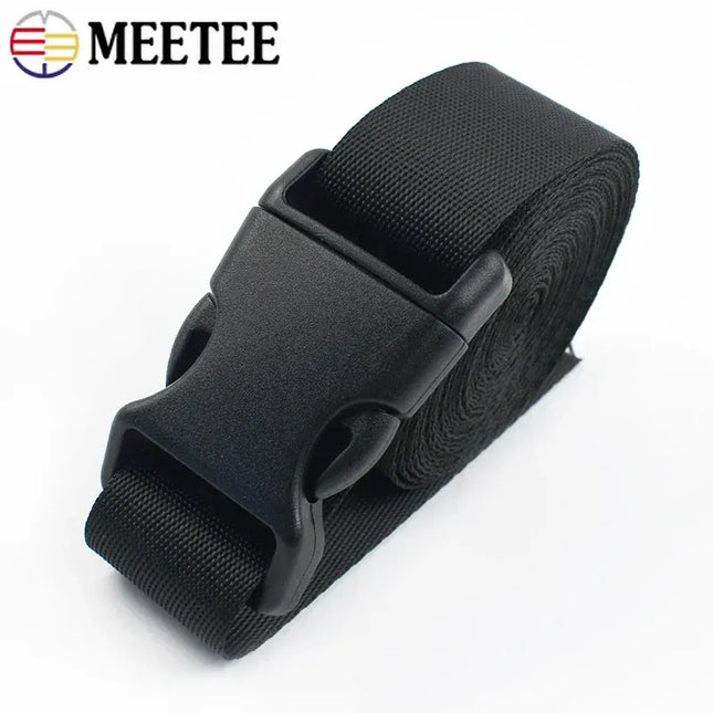 EcoWarra 1-5Sets 10-25mm Black Webbing Strap Plastic Buckles Belt Quick Release Buckle Bag Nylon Ribbon Fastener Dog Collar Closure Hook