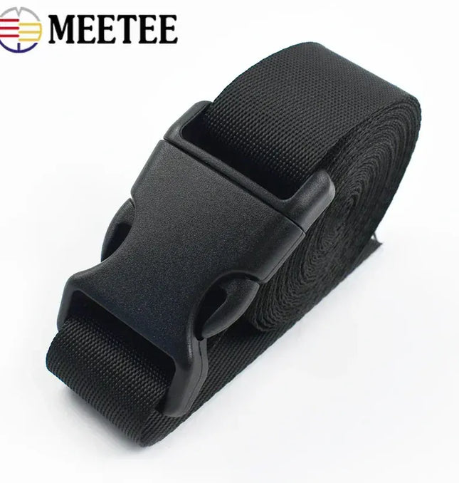 EcoWarra 1-5Sets 10-25mm Black Webbing Strap Plastic Buckles Belt Quick Release Buckle Bag Nylon Ribbon Fastener Dog Collar Closure Hook