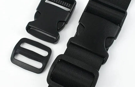 EcoWarra 1-5Sets 15-50mm Webbing Straps Plastic Buckles Clip Bag Side Quick Release Buckle Adjust Slider Hook Dog Collar Suit Accessories