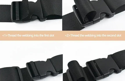 EcoWarra 1-5Sets 15-50mm Webbing Straps Plastic Buckles Clip Bag Side Quick Release Buckle Adjust Slider Hook Dog Collar Suit Accessories