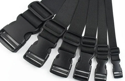 EcoWarra 1-5Sets 15-50mm Webbing Straps Plastic Buckles Clip Bag Side Quick Release Buckle Adjust Slider Hook Dog Collar Suit Accessories
